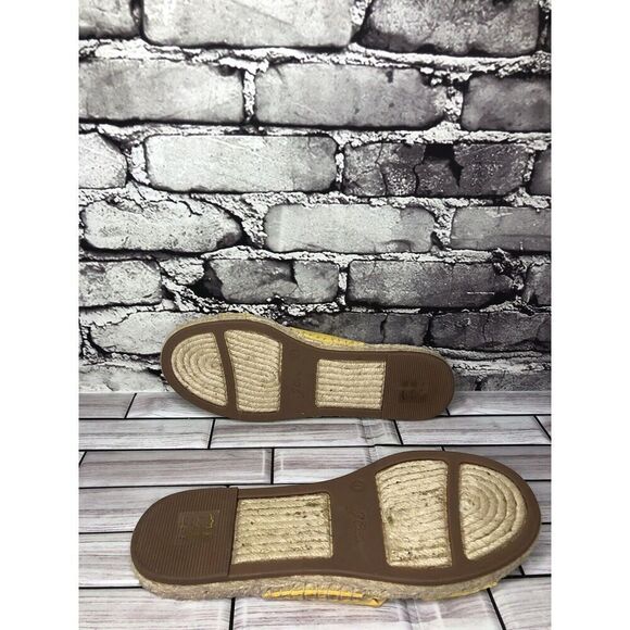 J. Crew Yellow Twisted Canvas Fabric Slide Espadrilles Sandals Women 9M US/40EU - Picture 13 of 16